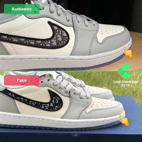 dior jordan real vs fake|Dior jordan 1 low false.